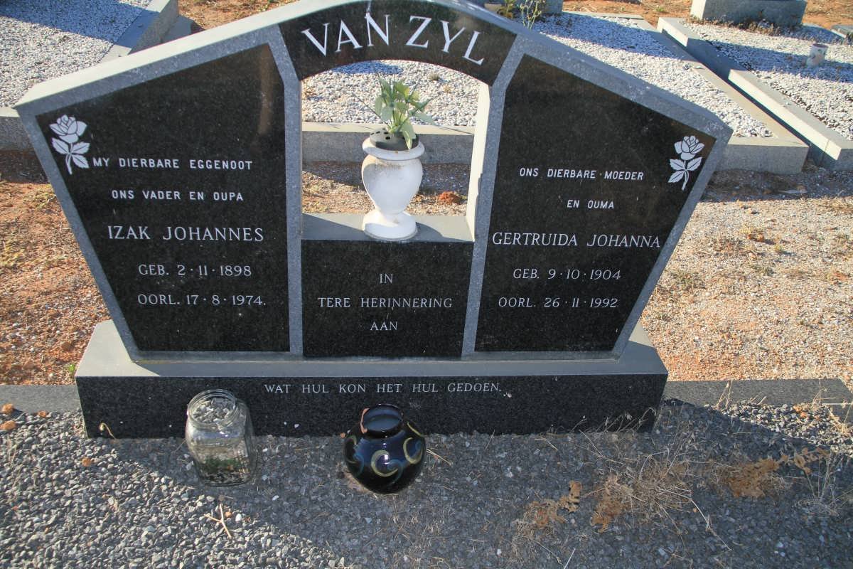ZYL Izak Johannes, van 1898-1974 &amp; Gertruida Johanna 1904-1992