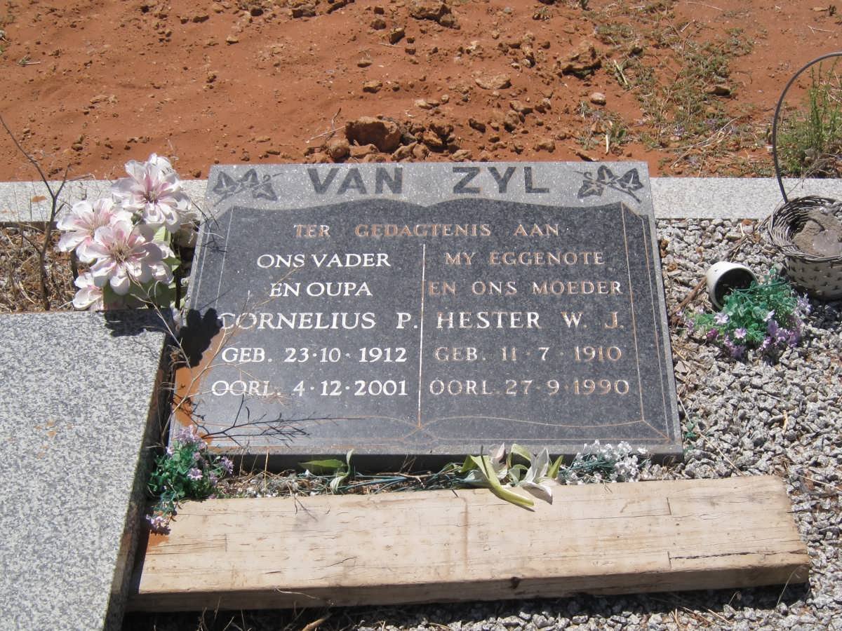ZYL Cornelius P., van 1912-2001 &amp; Hester W.J. 1910-1990