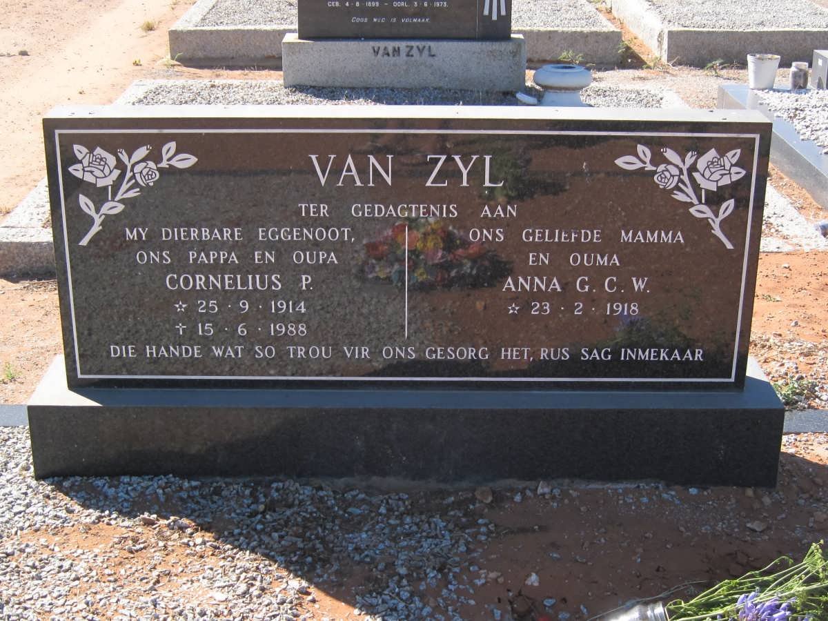 ZYL Cornelius, van 1914-1988 &amp; Anna G.C.W. 1918-