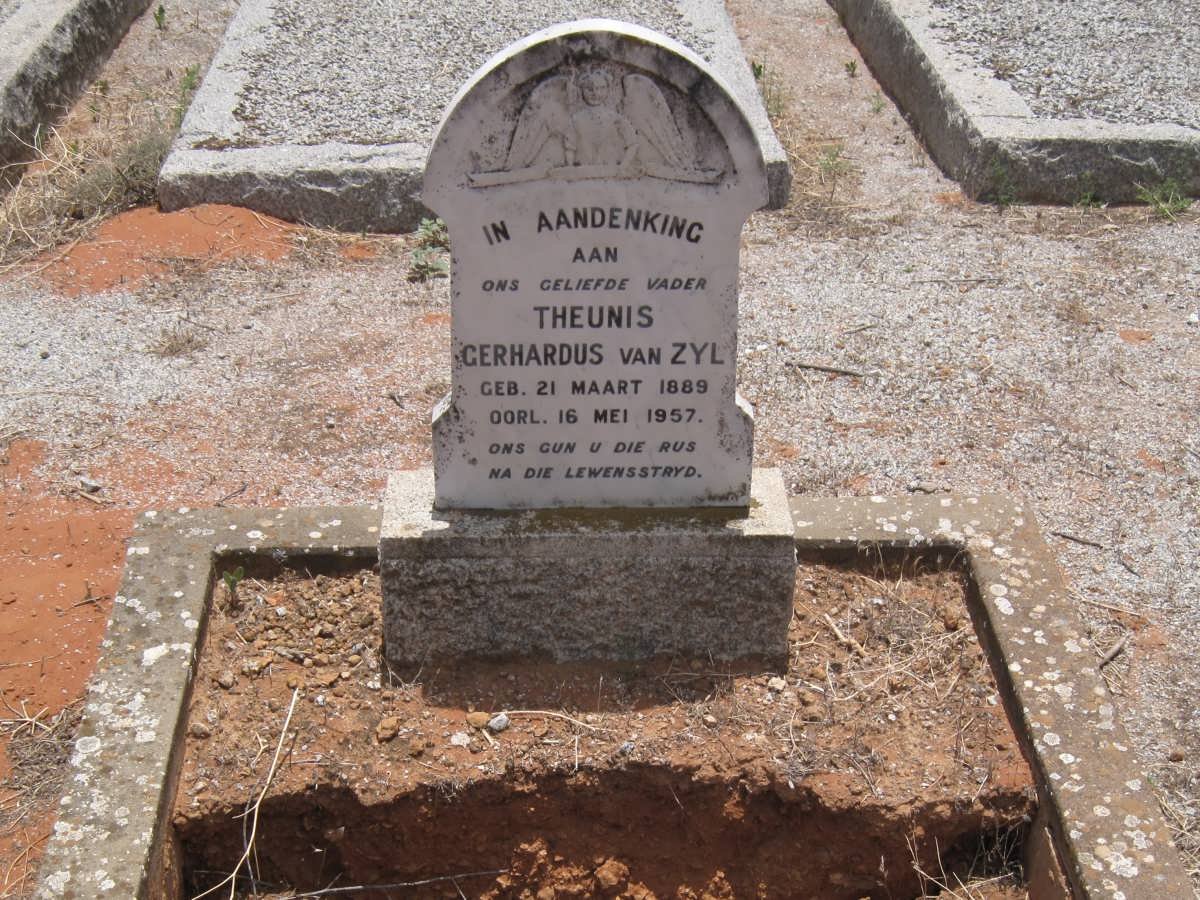 ZYL Theunis Gerhardus, van 1889-1957