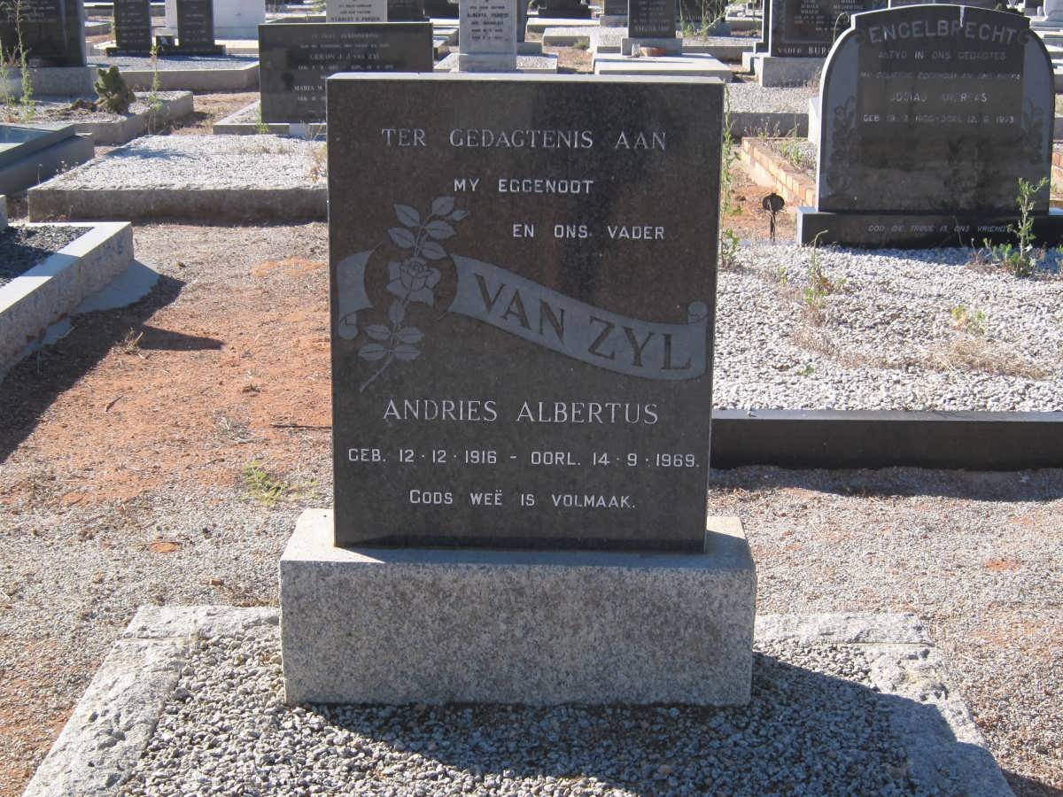 ZYL  Andries Albertus, van 1916-1969