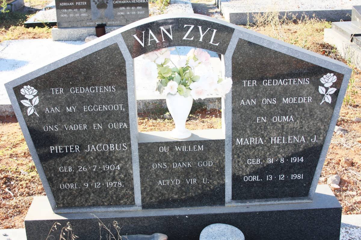 ZYL Pieter Jacobus, van 1904-1978 &amp; Maria Helena J. 1914-1981