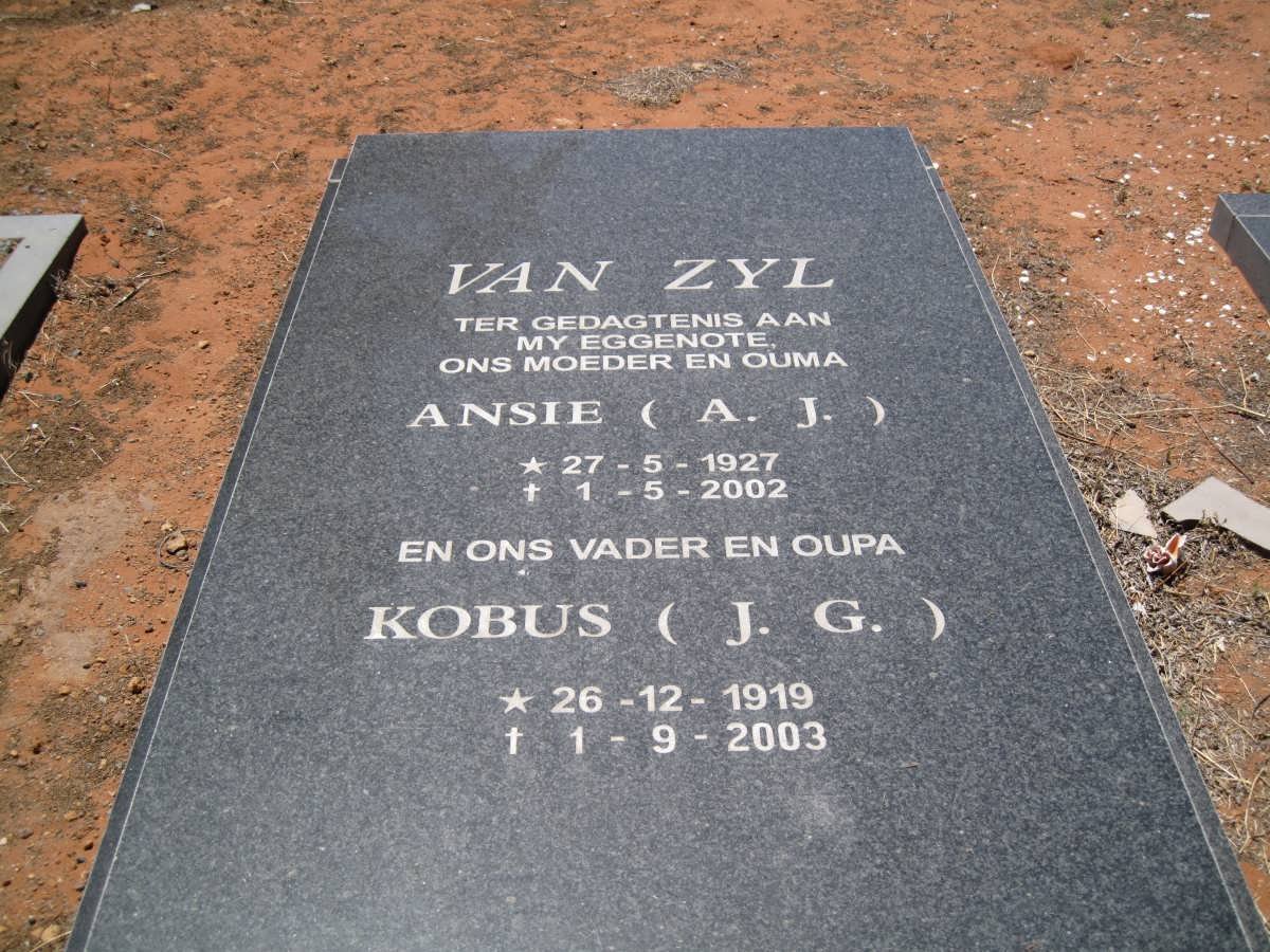 ZYL J.G., van 1919-2003 &amp; A.J. 1927-2002