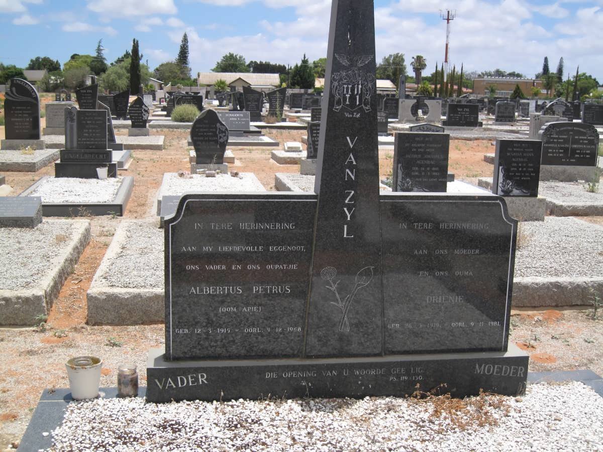ZYL Albertus Petrus, van 1915-1968 &amp; Drienie 1919-1981