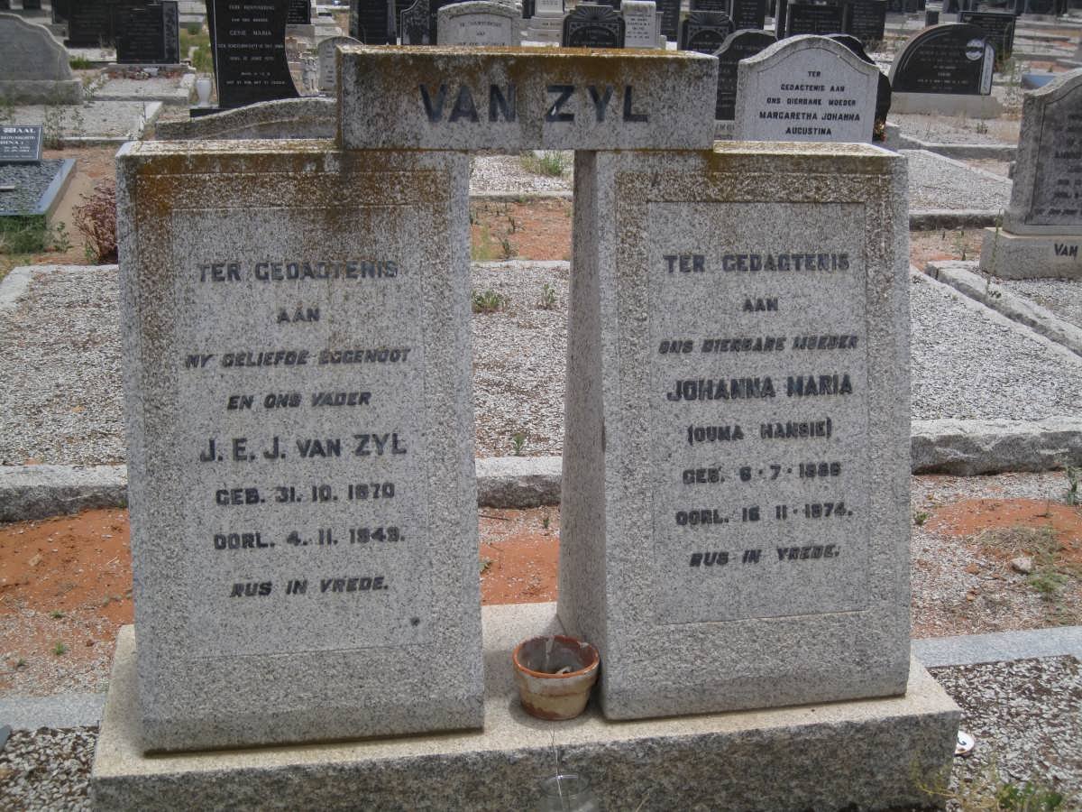ZYL J.E.J., van 1870-1948 &amp; Johanna Maria 1886-1974