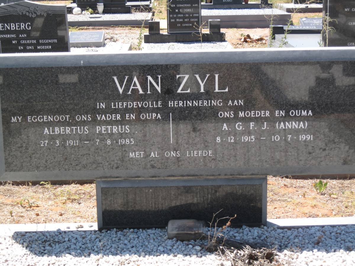 ZYL Albertus Petrus, van 1911-1985 &amp; A.G.F.J. 1915-1991