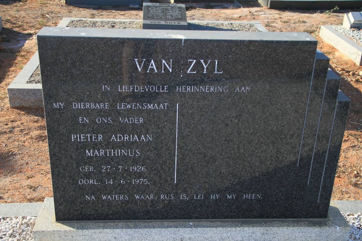 ZYL Pieter Adriaan Marthinus, van 1926-1975