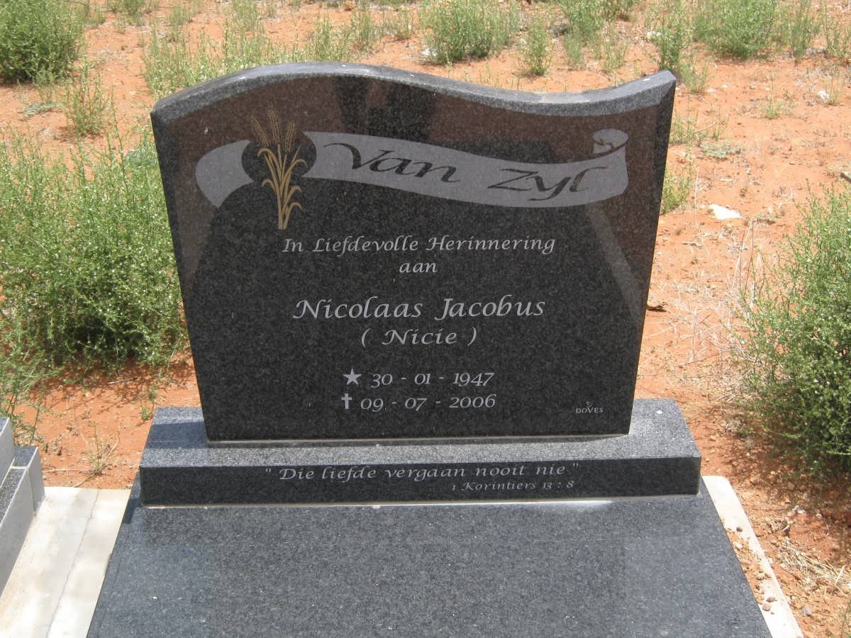 ZYL Nicolaas Jacobus, van 1947-2006