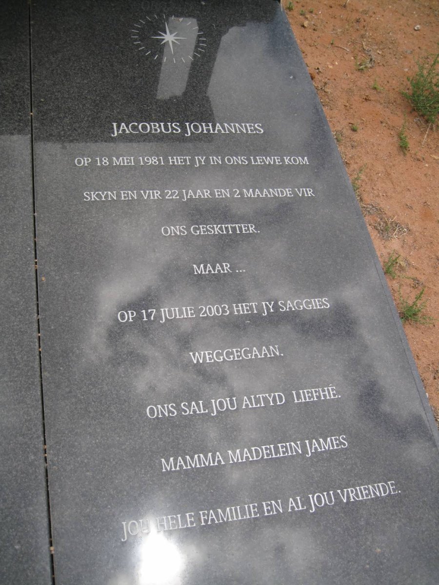 ZYL Jacobus Johannes, van 1981-2003