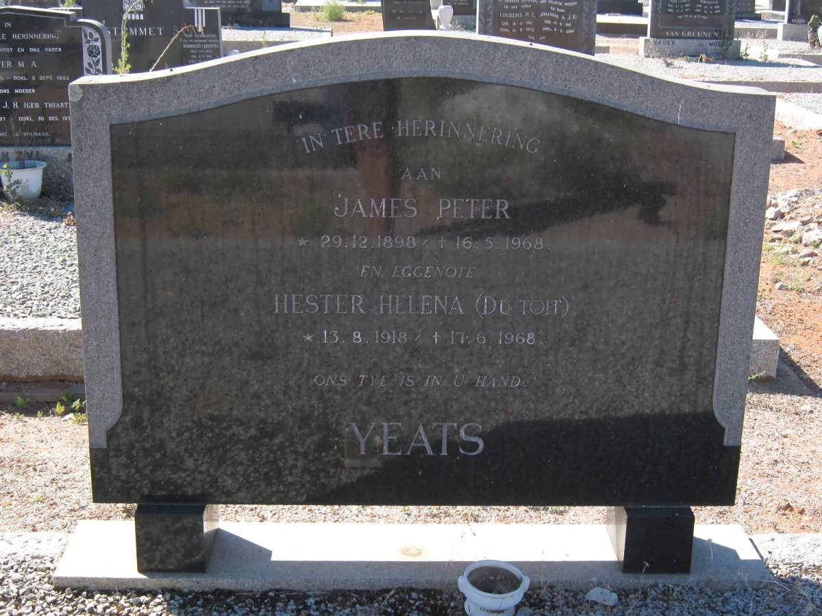 YEATS James Peter 1898-1968 &amp; Hester Helena DU TOIT 1918-1968