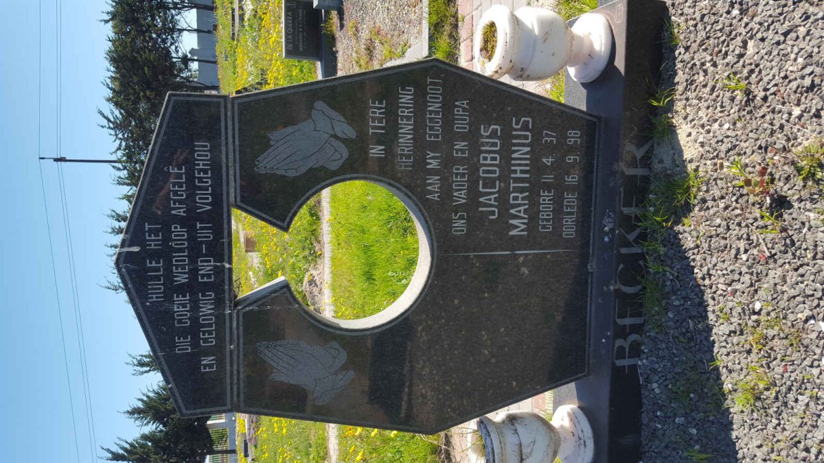 BECKER Jacobus Marthinus 1937-1998