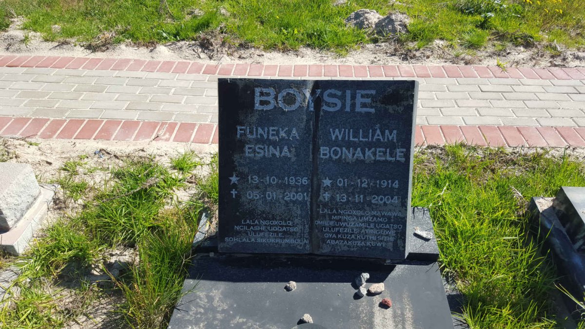 BOYSIE William Bonakele 1914-2004 :: BOYSIE Funeka Esina 1936-2001