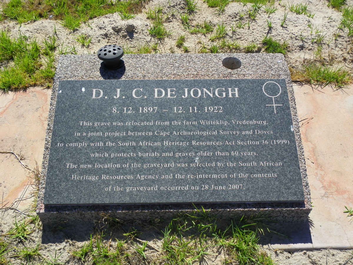 JONGH D.J.C., de 1897-1922