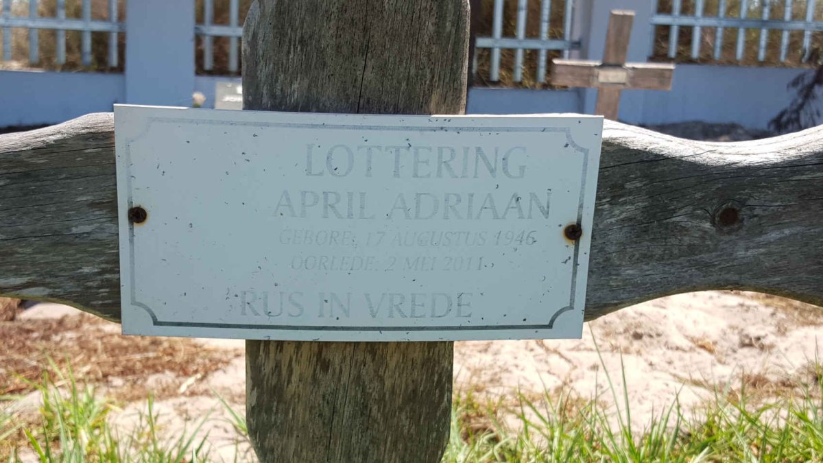 LOTTERING April Adriaan 1946-2011
