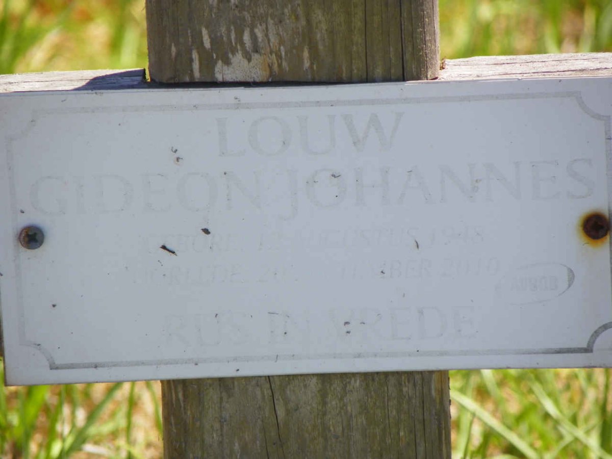 LOUW Gideon Johannes 1948-2010