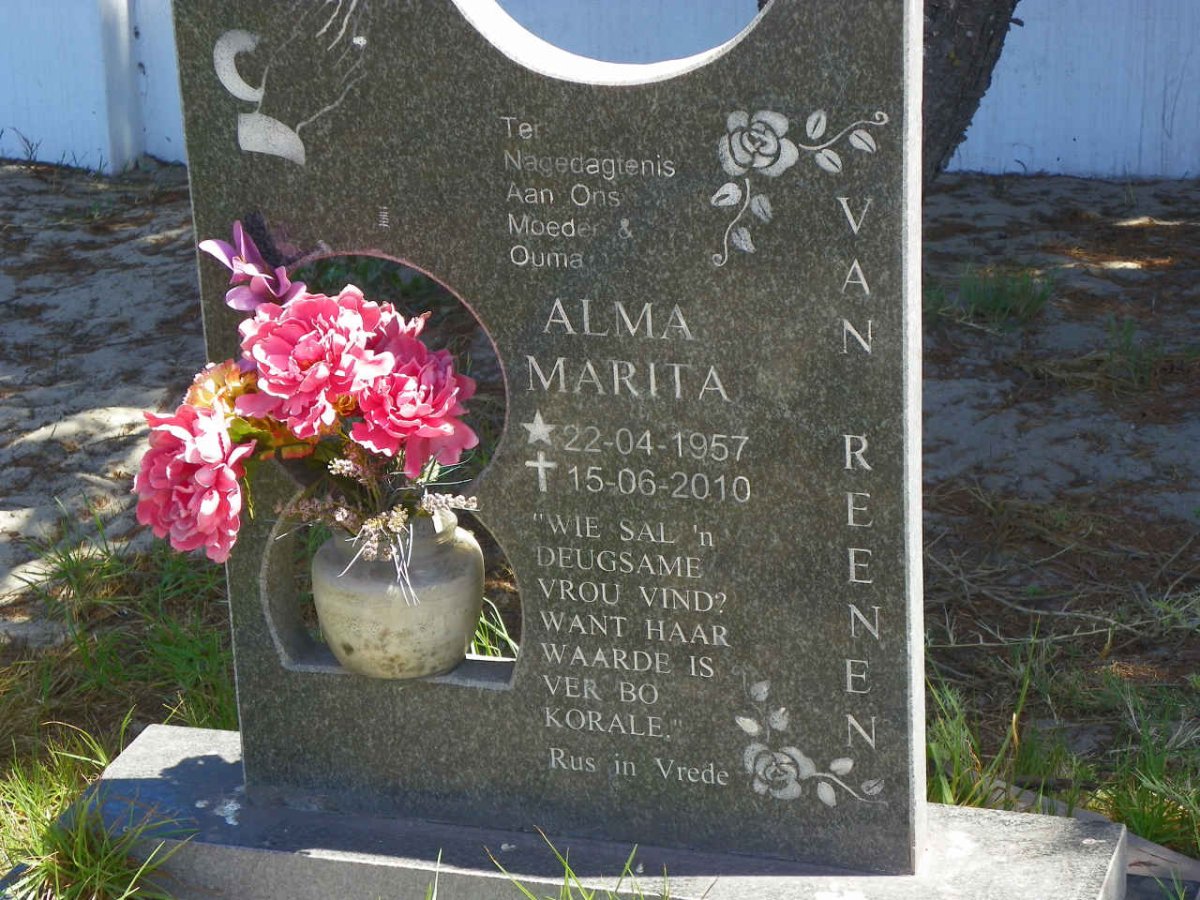 REENEN Alma Marita, van 1957-2010