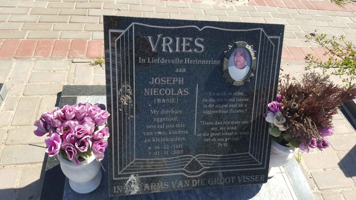 VRIES Joseph Niecolas 1931-2003