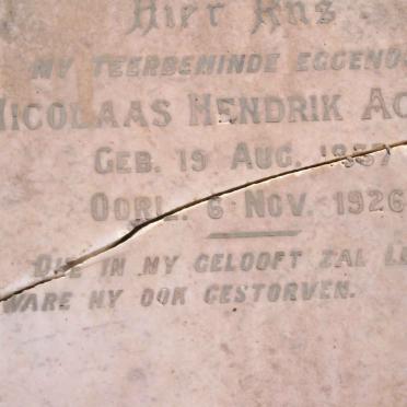 ACKER Nicolaas Hendrik 18?7-1926