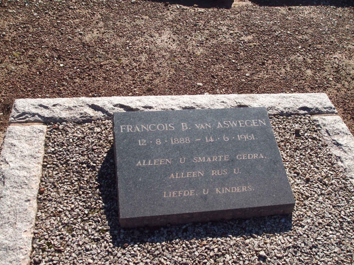 ASWEGEN Francois B., van 1888-1961