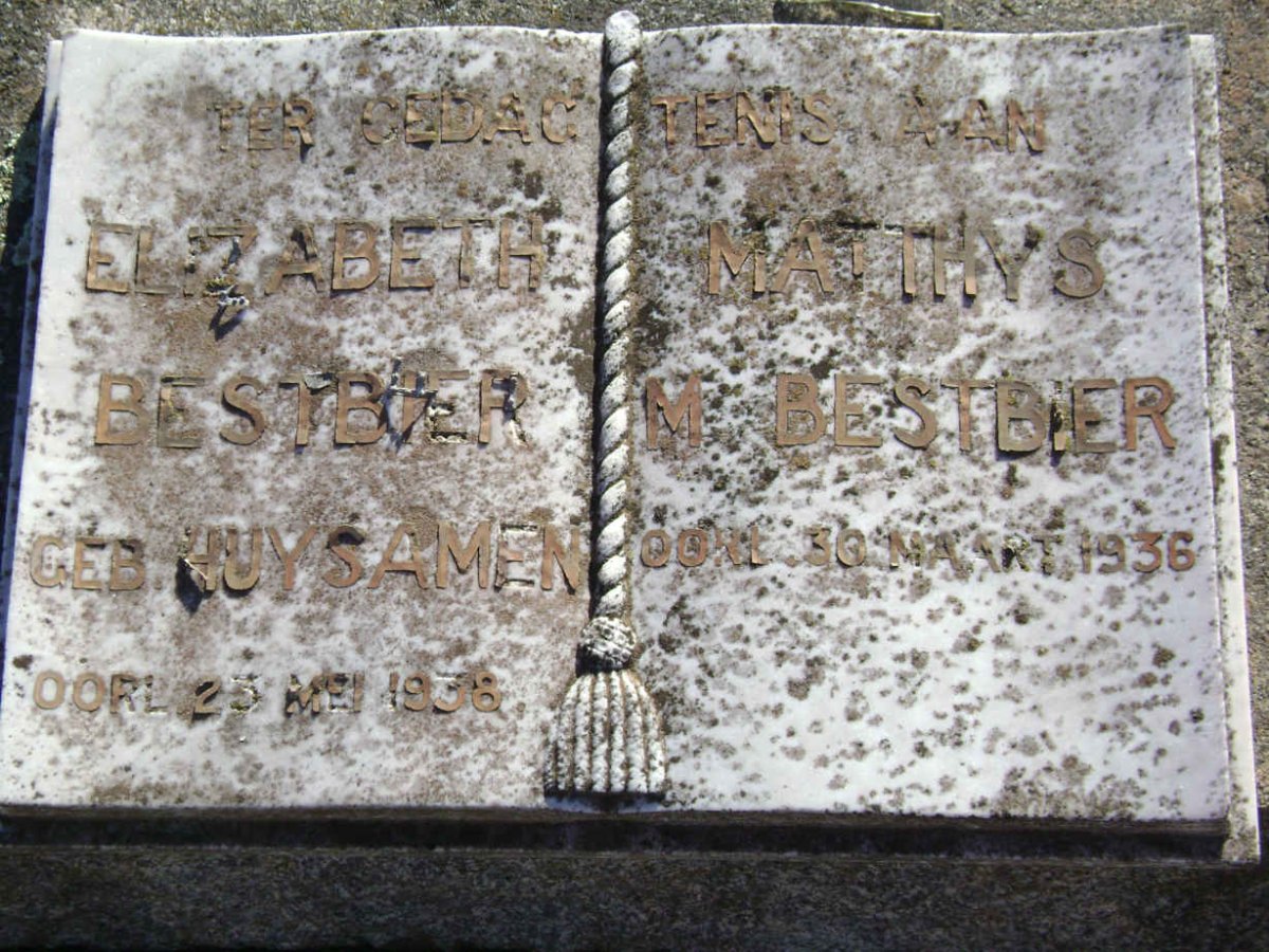 BESTER Matthys M.  -1936 &amp; Elizabeth HUYSAMEN  -1938