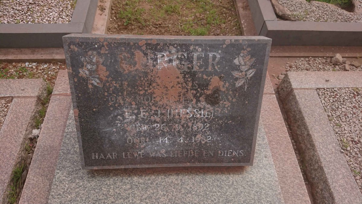 BURGER E.E.J. 1892-1982
