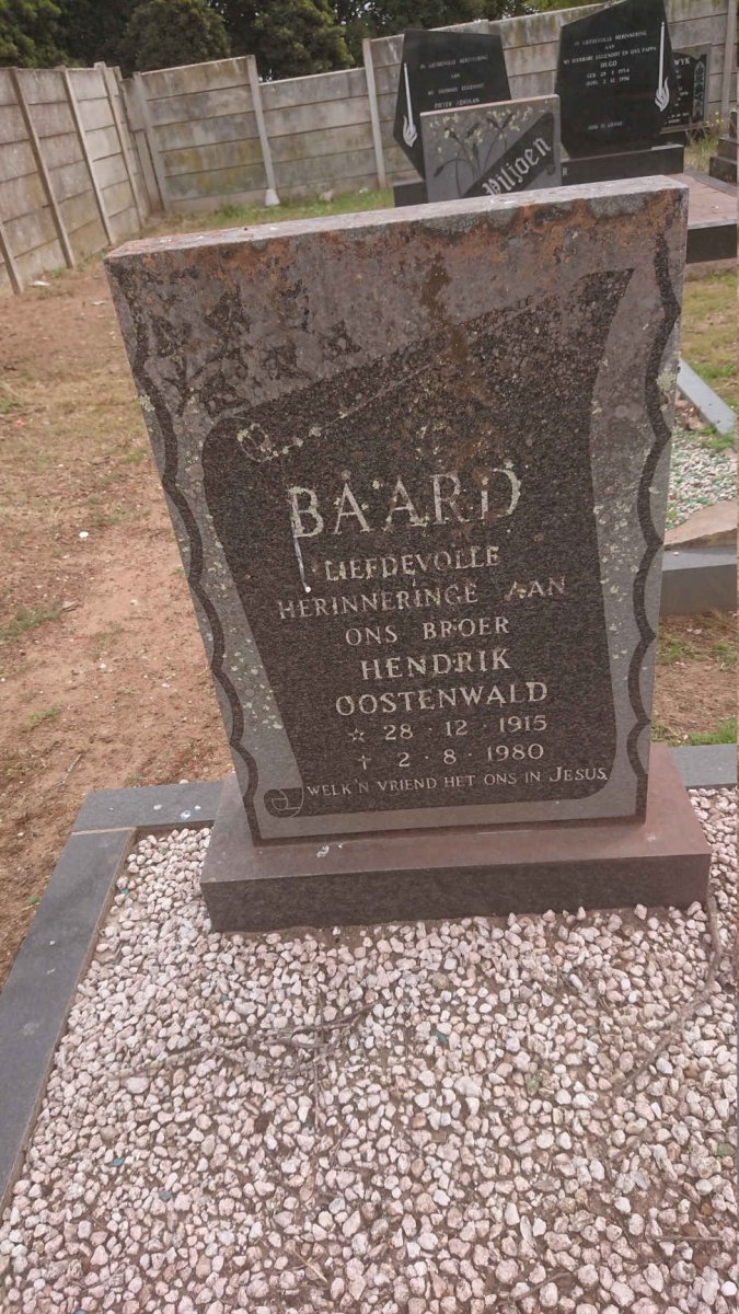 BAARD Hendrik Oostenwald 1915-1980