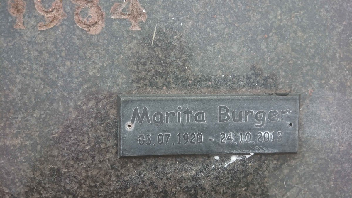 BURGER Jacob Frederik 1910-1984 &amp; Marita 1920-2013
