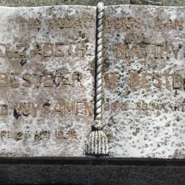 BESTER Matthys M.  -1936 &amp; Elizabeth HUYSAMEN  -1938