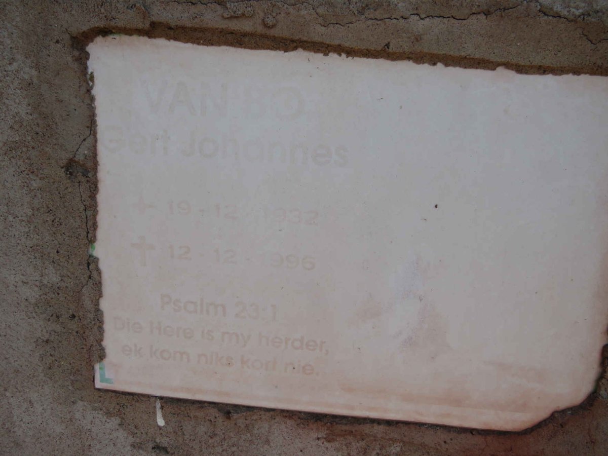BO Gert Johannes, van 1932-1996