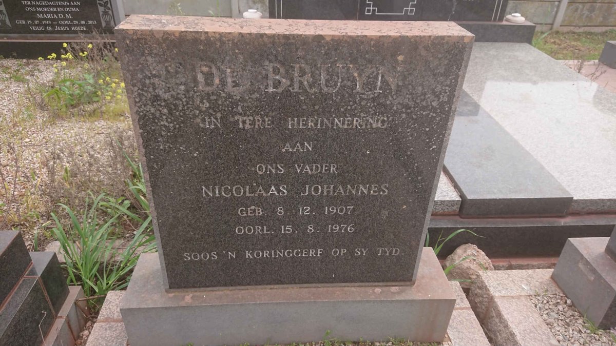 BRUYN Nicolaas Johannes, de 1907-1976