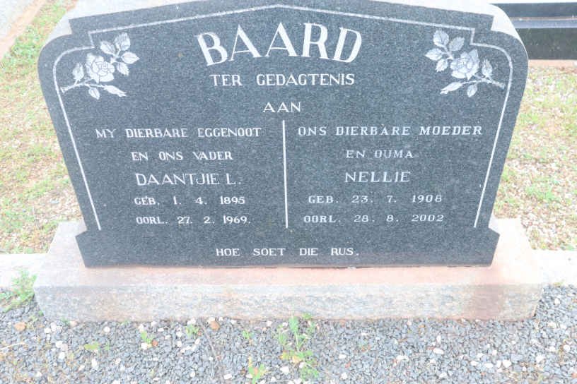 BAARD Daantjie L. 1895-1969 &amp; Nellie 1908-2002