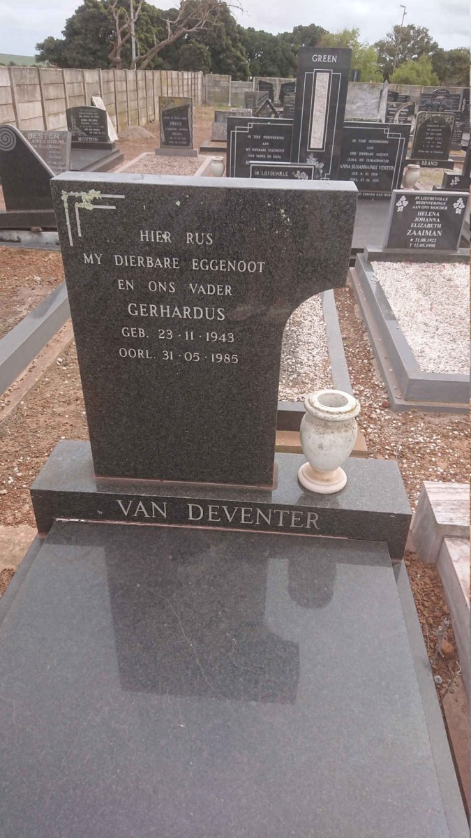 DEVENTER Gerhardus, van 1943-1985