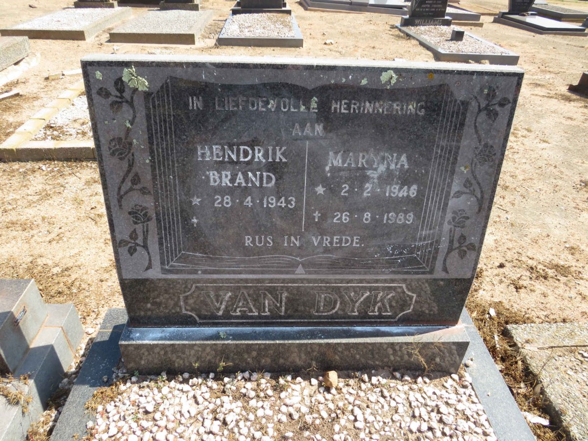 DYK Hendrik Brand, van 1943- &amp; Maryna 1946-1989