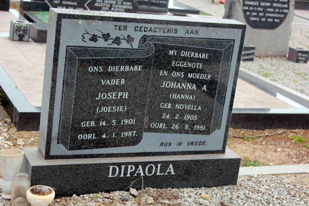DIPAOLA Joseph 1901-1987 &amp; Johanna A. NOVELLA 1905-1981