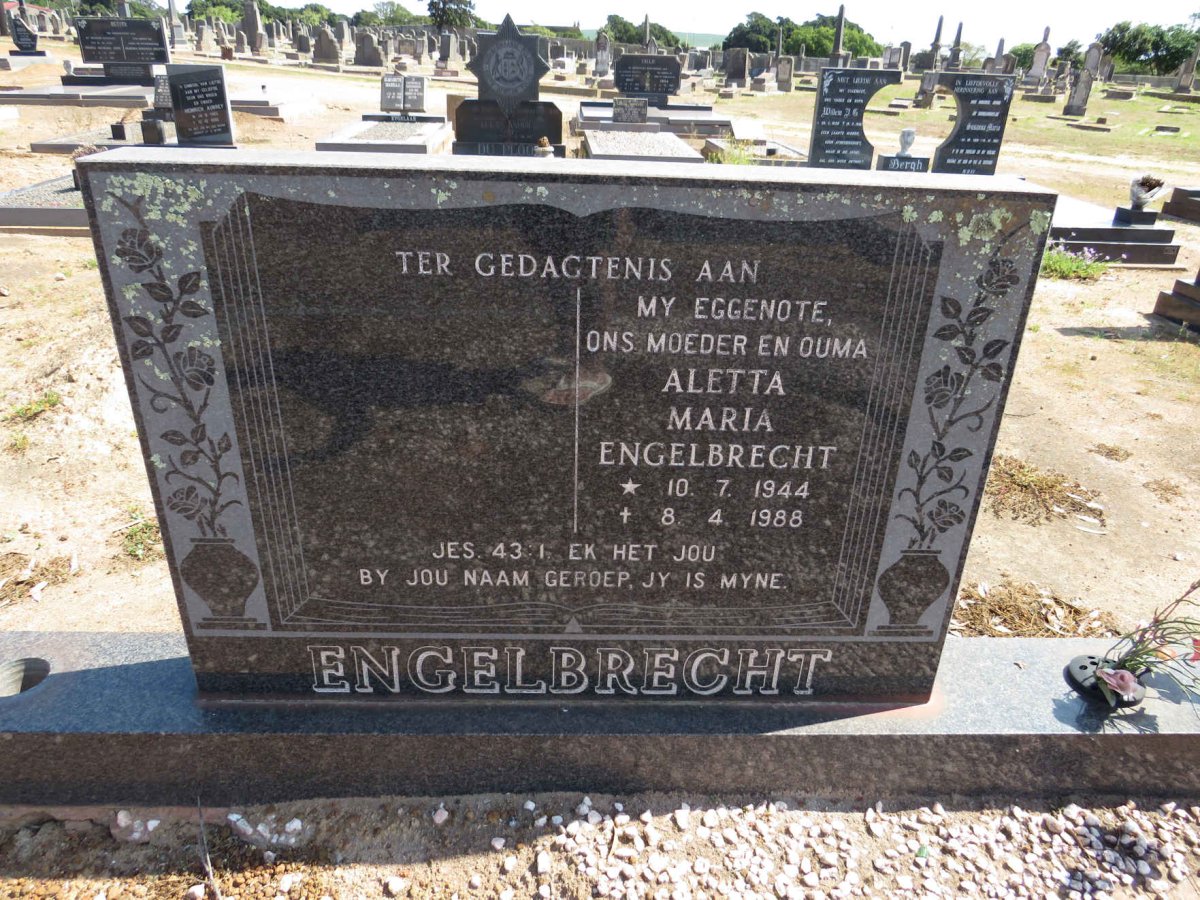 ENGELBRECHT Aletta Maria 1944-1988
