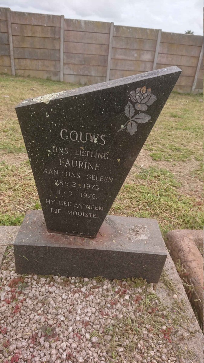 GOUWS Laurine 1975-1975