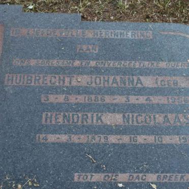 GOEDE Hendrik Nicolaas, de 1879-1960 &amp; Huibrecht Johanna SMIT 1886-195?
