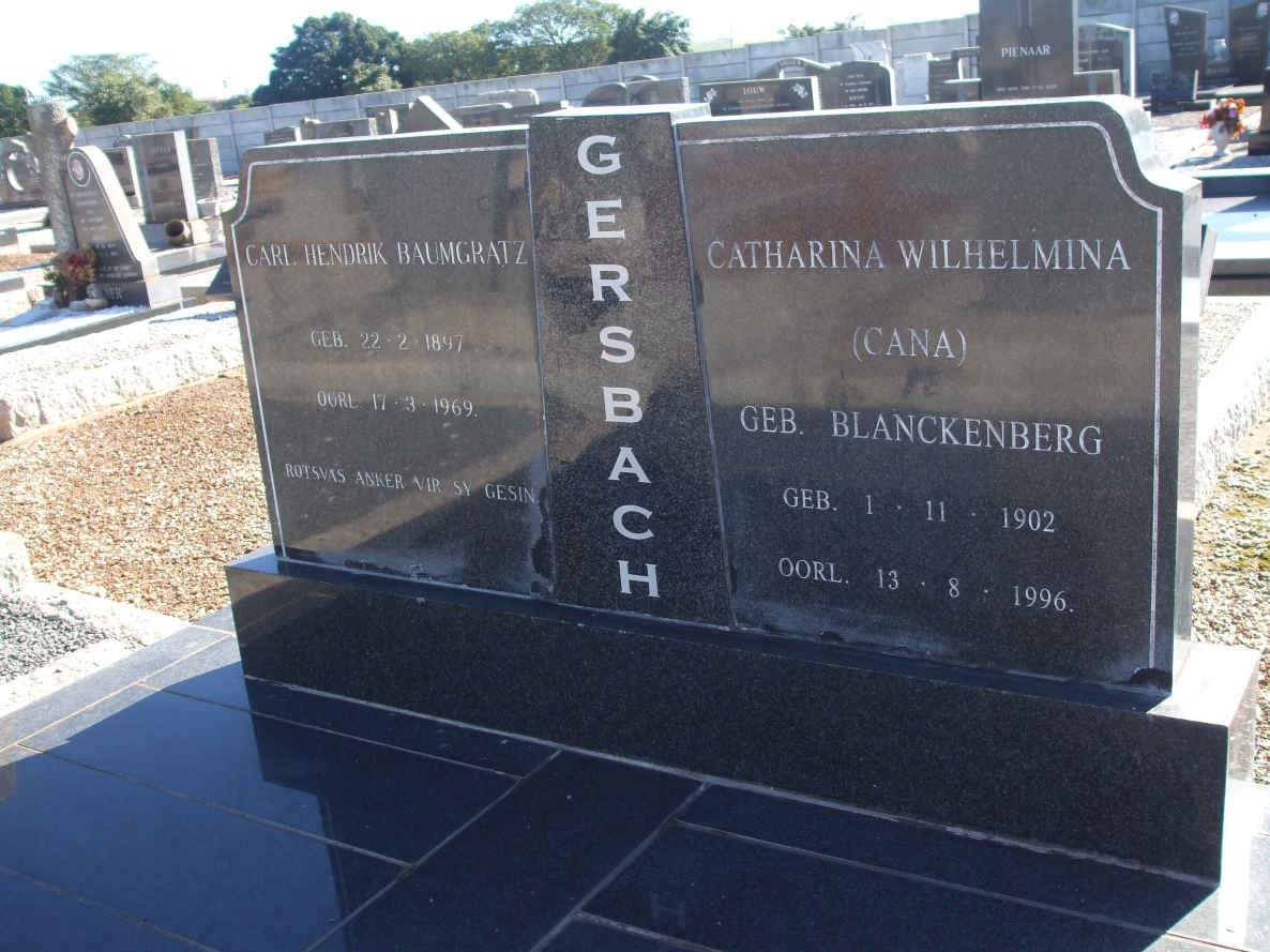 GERSBACH Carl Hendrik Baumgratz 1897-1969 &amp; Catharina Wilhelmina BLANKENBERG 1902-1996