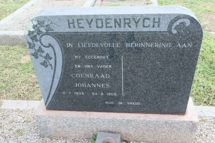 HEYDENRYCH Coenraad Johannes 1903-1958