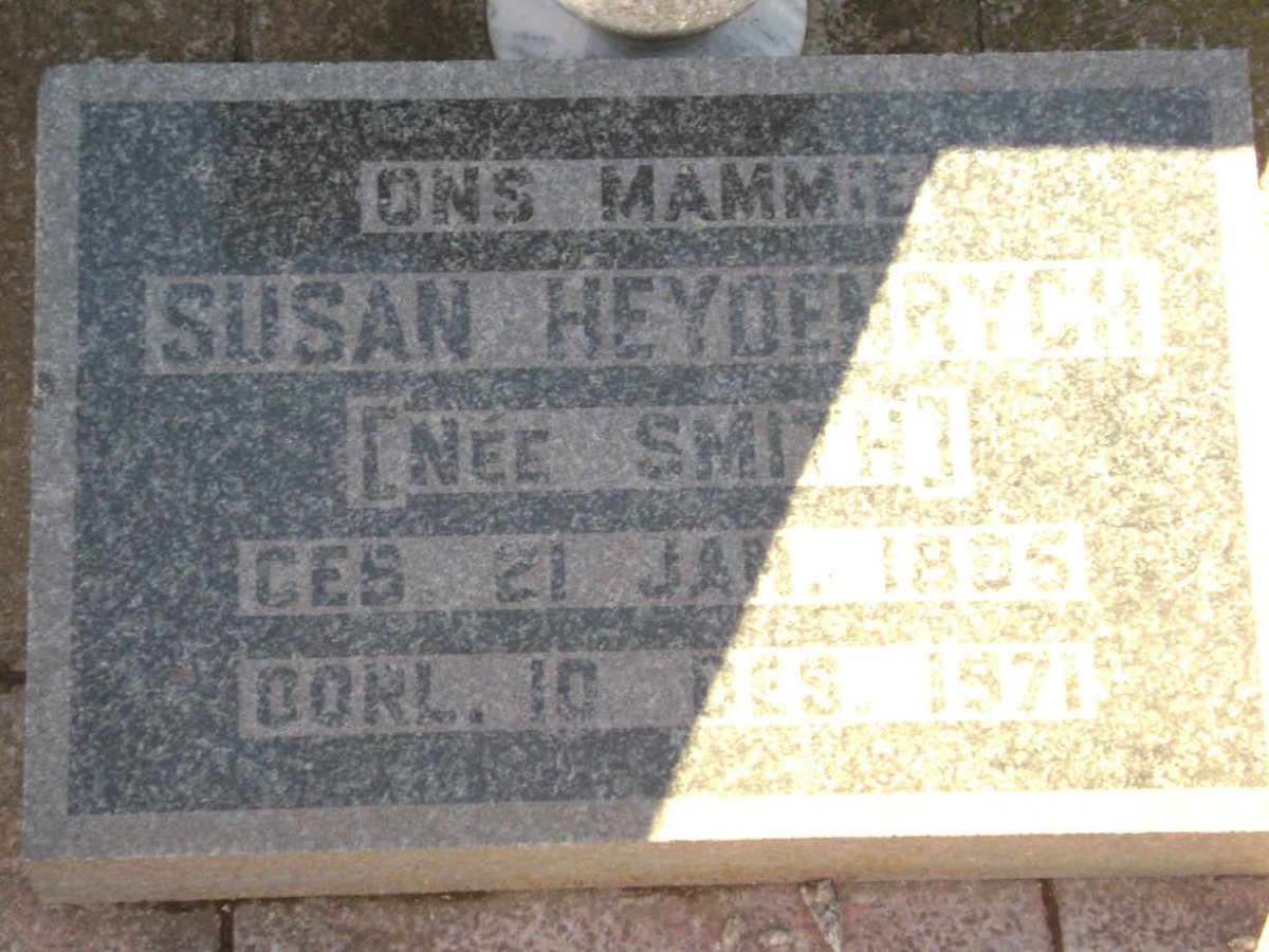 HEYDENRYCH Susan nee SMITH  1895-1971