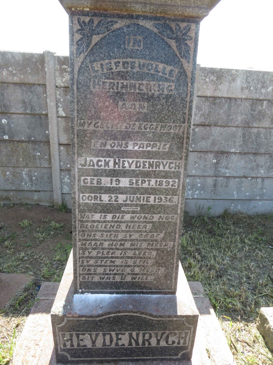 HEYDENRYCH Jack 1892-1936