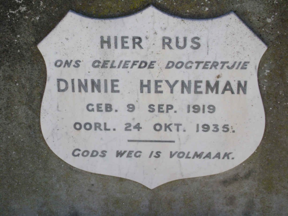 HEYNEMAN Dinnie 1919-1935