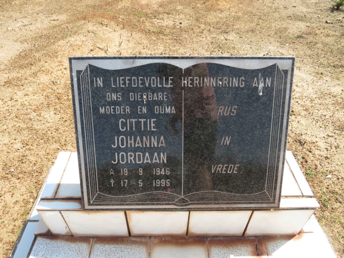 JORDAAN Cittie Johanna 1946-1995