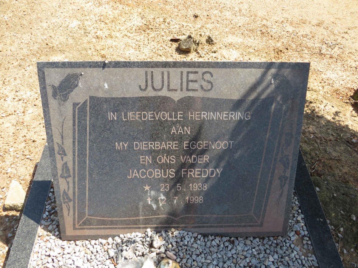 JULIES Jacobus Freddy 1938-1998