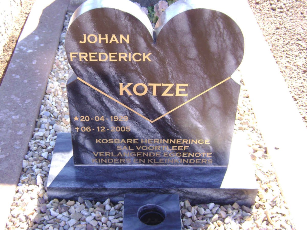 KOTZE Johan Frederick 1929-2005