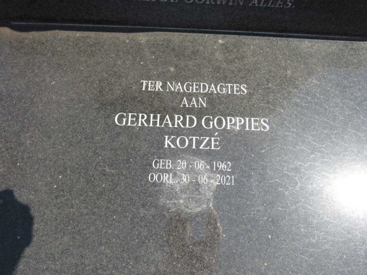 KOTZE Gerhard Goppies 1962-2021