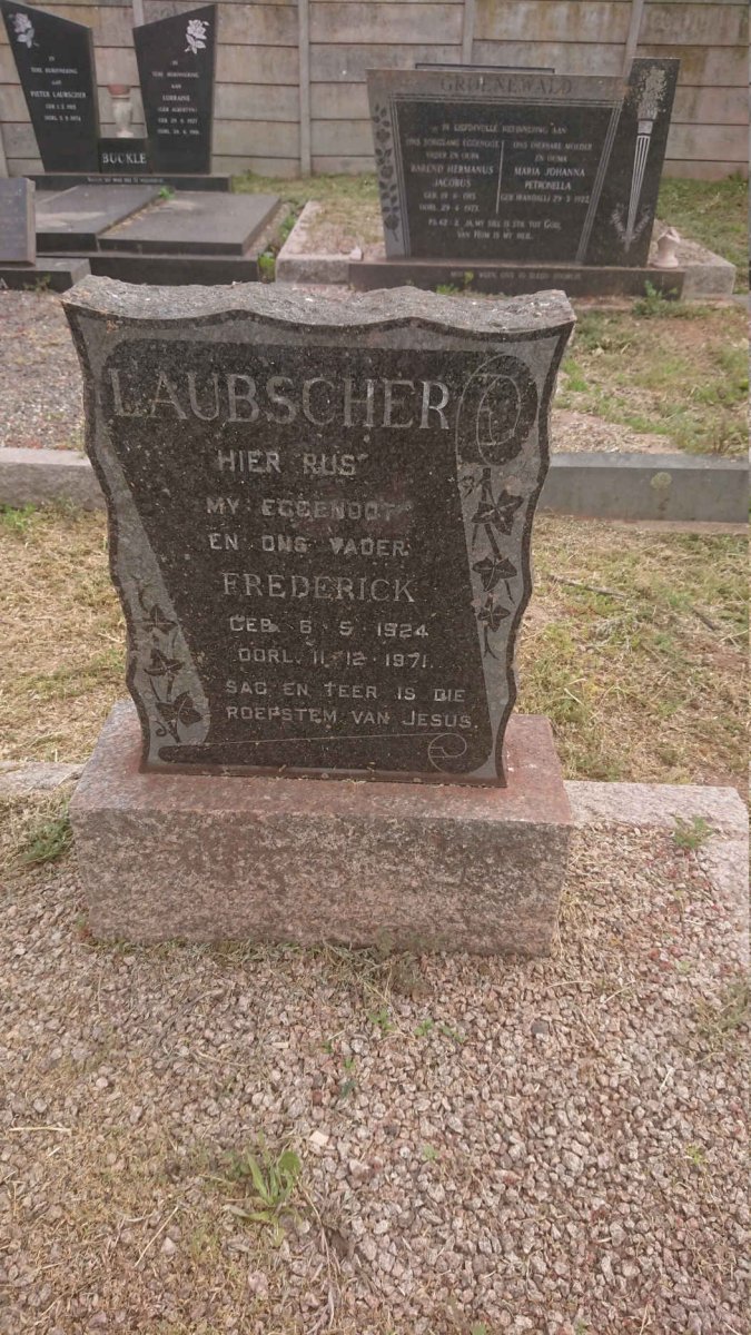 LAUBSCHER Frederick 1924-1971