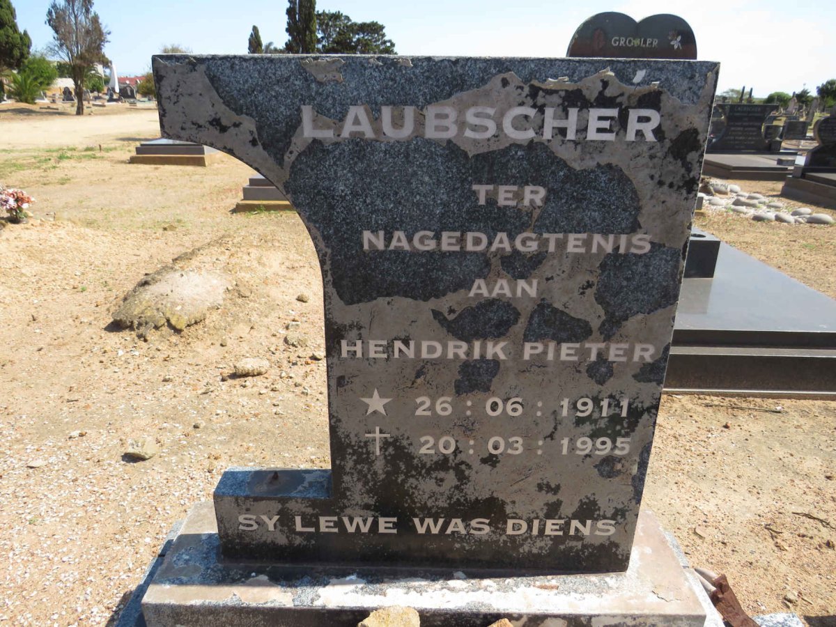 LAUBSCHER Hendrik Pieter 1911-1995