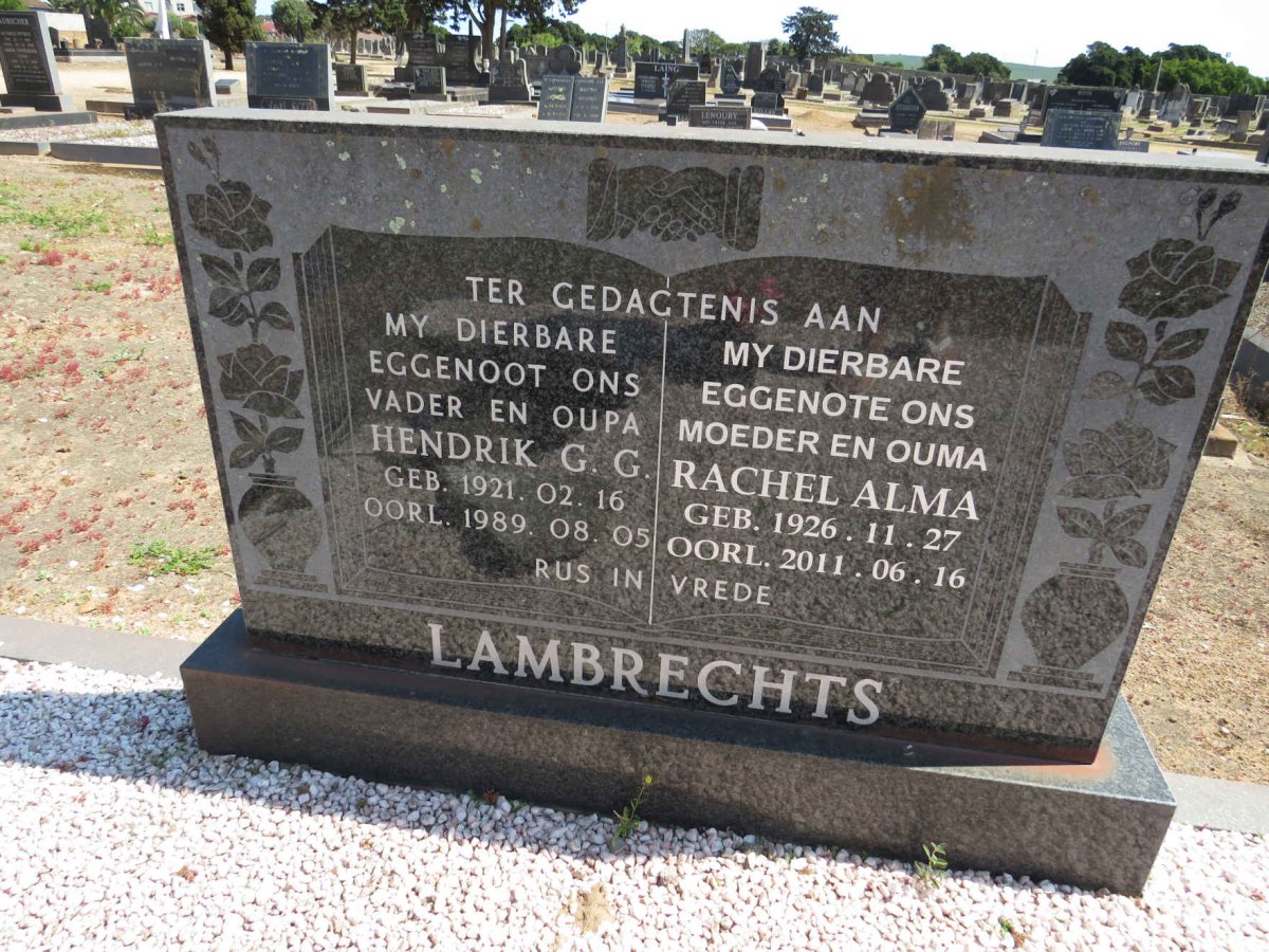 LAMBRECHTS Hendrik G.G. 1921-1989 &amp; Rachel Alma 1926-2011