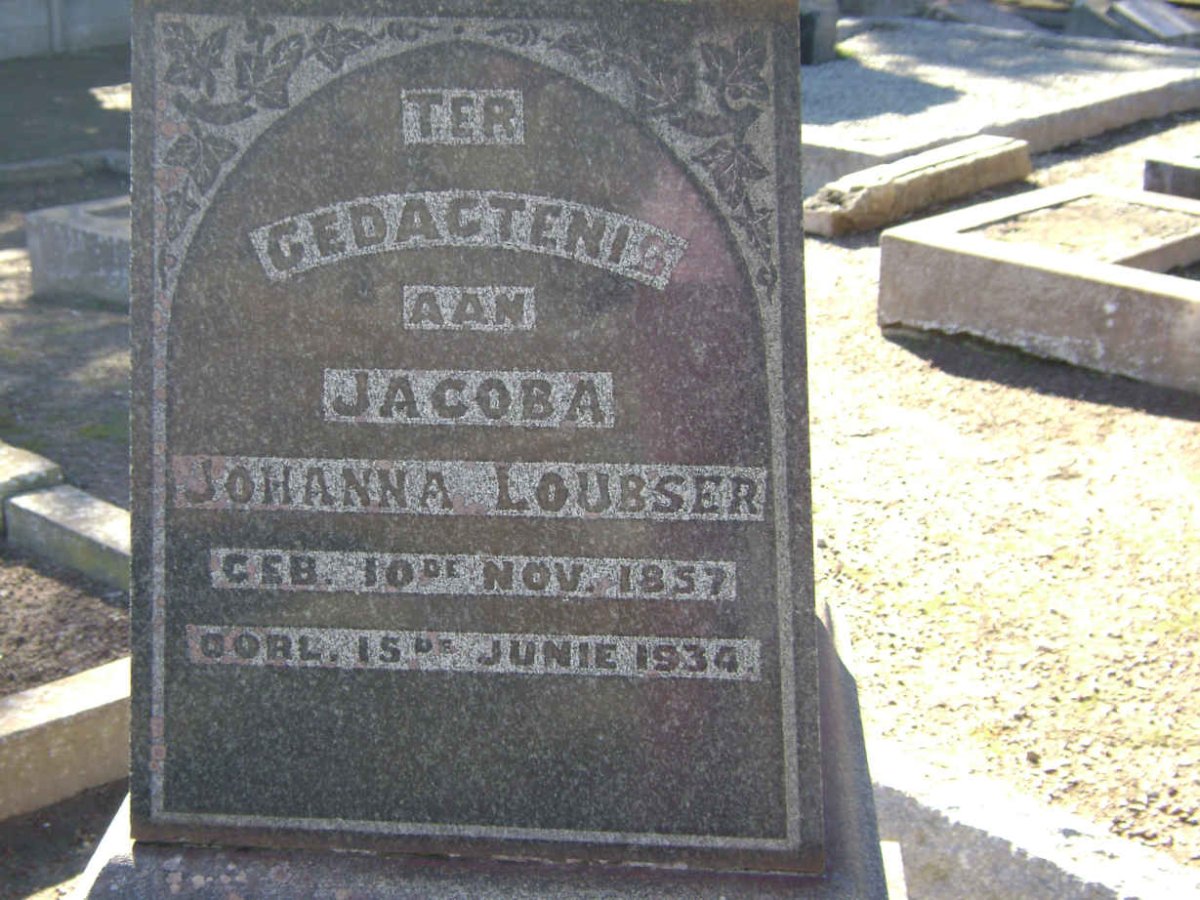 LOUBSER Jacoba Johanna 1857-1934
